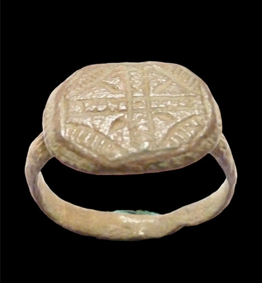 Medieval ring with cross